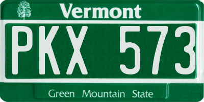 VT license plate PKX573