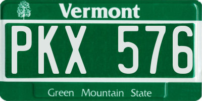 VT license plate PKX576