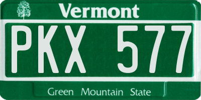 VT license plate PKX577