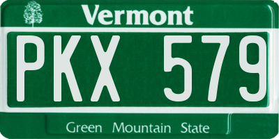 VT license plate PKX579
