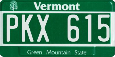 VT license plate PKX615