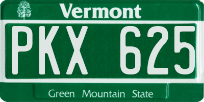 VT license plate PKX625