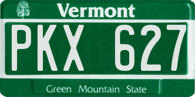 VT license plate PKX627