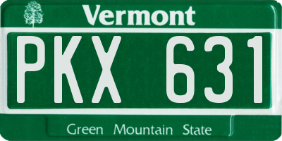 VT license plate PKX631