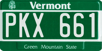 VT license plate PKX661