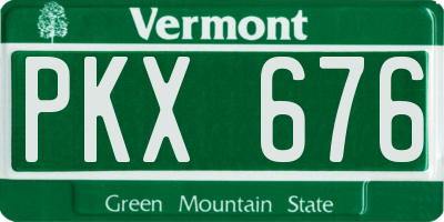 VT license plate PKX676