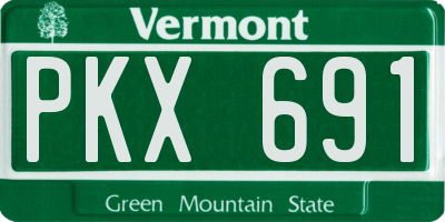 VT license plate PKX691