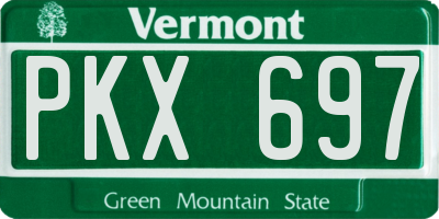 VT license plate PKX697