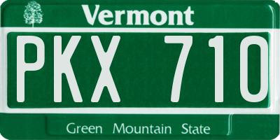 VT license plate PKX710