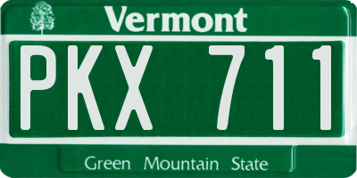 VT license plate PKX711