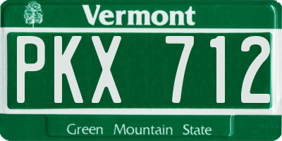 VT license plate PKX712
