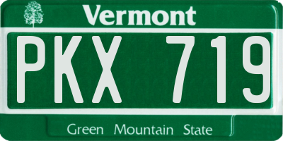 VT license plate PKX719