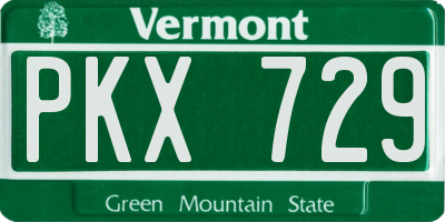 VT license plate PKX729