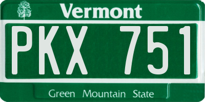 VT license plate PKX751