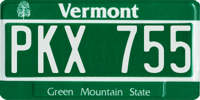 VT license plate PKX755