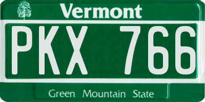 VT license plate PKX766