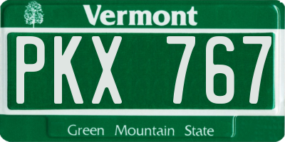 VT license plate PKX767