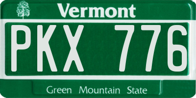 VT license plate PKX776