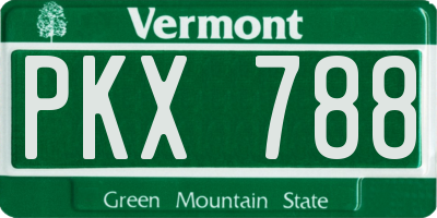 VT license plate PKX788