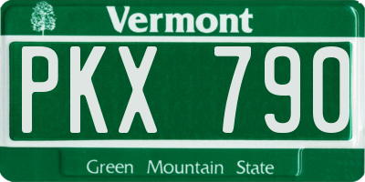 VT license plate PKX790