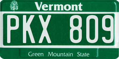 VT license plate PKX809
