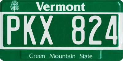 VT license plate PKX824