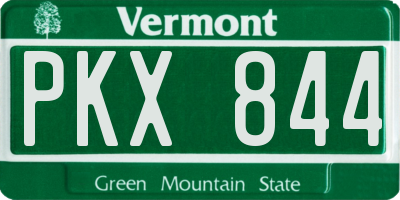 VT license plate PKX844