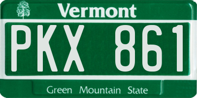 VT license plate PKX861
