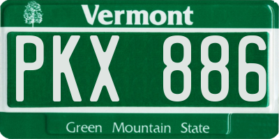 VT license plate PKX886