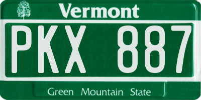 VT license plate PKX887