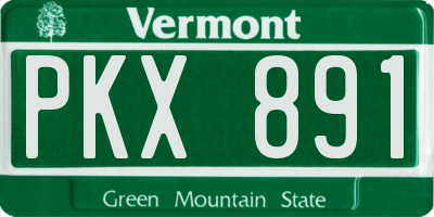 VT license plate PKX891