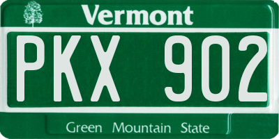 VT license plate PKX902