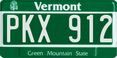 VT license plate PKX912