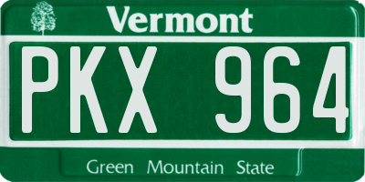 VT license plate PKX964
