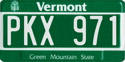 VT license plate PKX971