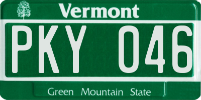 VT license plate PKY046