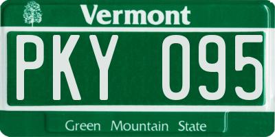 VT license plate PKY095
