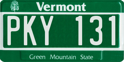 VT license plate PKY131