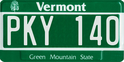 VT license plate PKY140