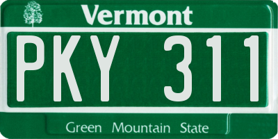 VT license plate PKY311