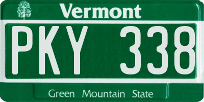 VT license plate PKY338