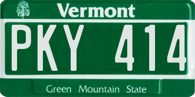 VT license plate PKY414