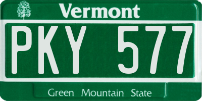 VT license plate PKY577
