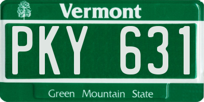 VT license plate PKY631
