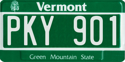 VT license plate PKY901