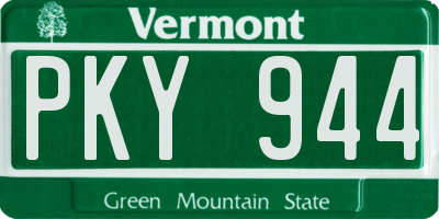 VT license plate PKY944