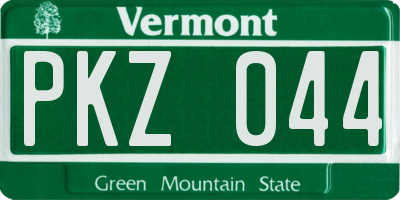 VT license plate PKZ044