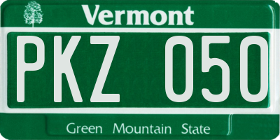 VT license plate PKZ050
