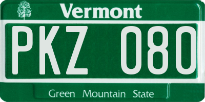 VT license plate PKZ080