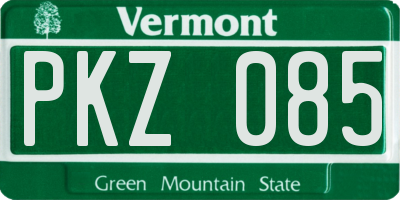 VT license plate PKZ085